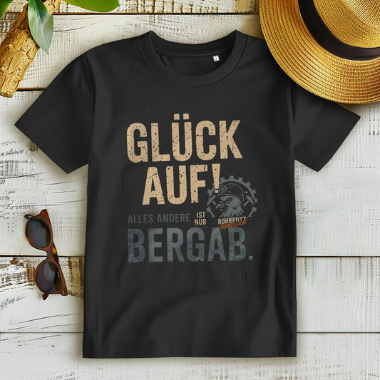 Damen Premium Bio T-Shirt Glück Auf! Alles andere ist Bergab