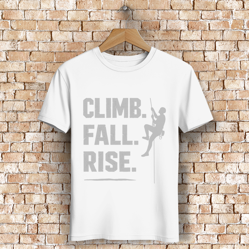 Mutrail Herren Premium Bio T-Shirt Climb Fall Rise