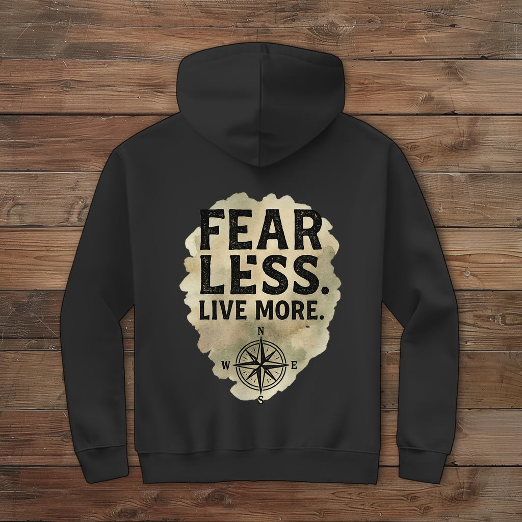Herren Zipper Hoodie Fear Less. Live More