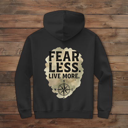 Herren Zipper Hoodie Fear Less. Live More