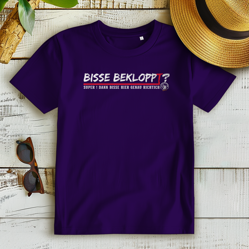 Damen Premium Bio T-Shirt mit Ruhrpott Spruch Bisse bekloppt