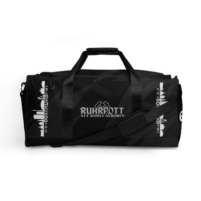 Trage deine Liebe zum Ruhrpott mit unserer stylischen Weekender Bag Dortmund. Das einzigartige Design mit der Silhouette der Stadt und den Koordinaten macht sie zu einem echten Hingucker.