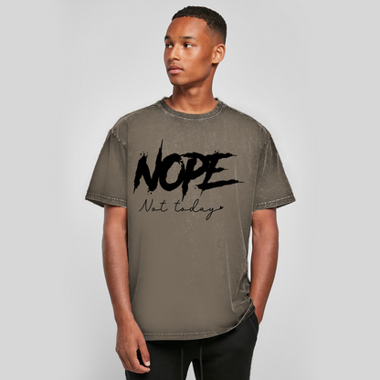 Oversize Washed T-Shirt Nope not today