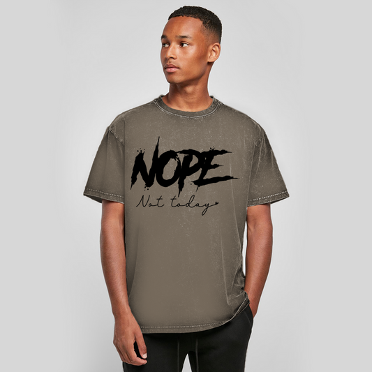 Oversize Washed T-Shirt Nope not today