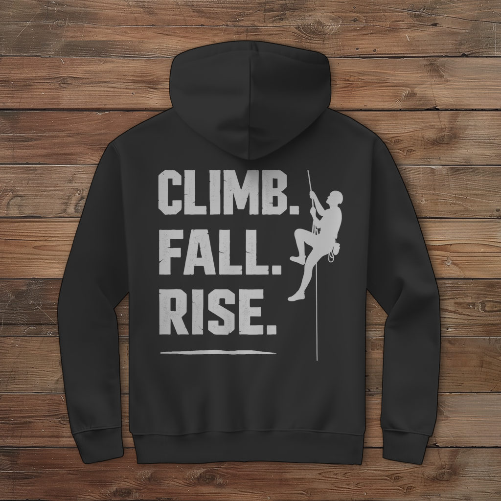 Mutrail Herren Premium Bio T-Shirt Climb Fall Rise