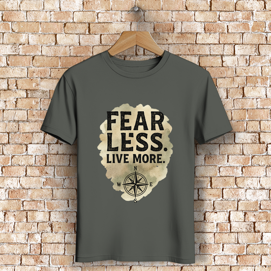 Herren Premium Bio T-Shirt Fear Less. Live More