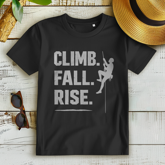 Damen Premium Bio T-Shirt Climb Fall Rise