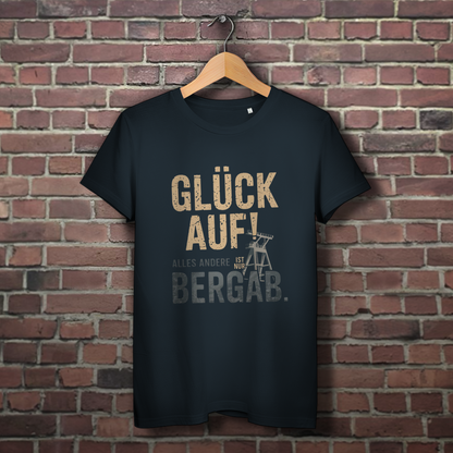 Damen Premium Bio T-Shirt Glück auf! Alles anderer ist nur Bergab