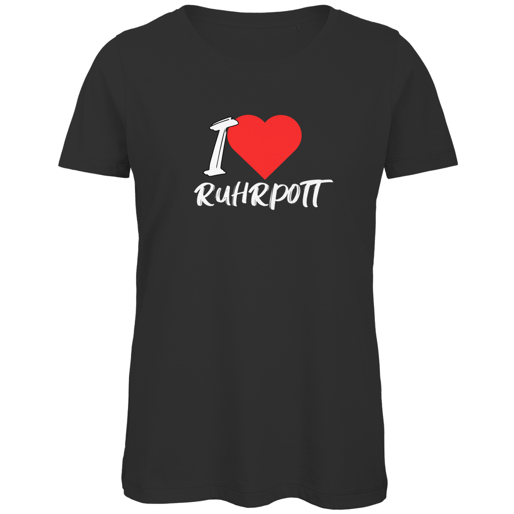 Damen Premium Bio T-Shirt I love Ruhrpott