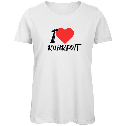 Damen Premium Bio T-Shirt I love Ruhrpott