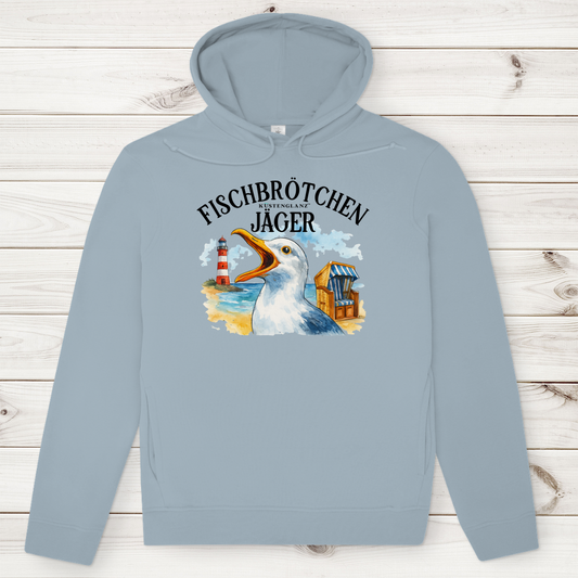 Herren Premium Bio Hoodie Fischbrötchen Jäger