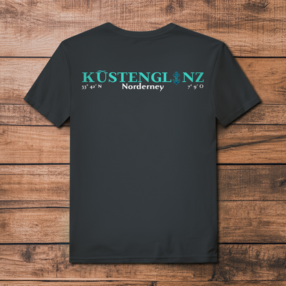 T-Shirt Küstenglanz mit Koordinaten und Stadtnamen