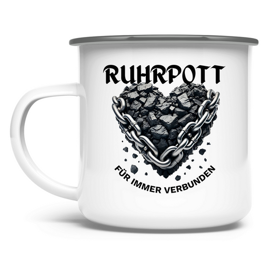Emaille Tasse Kohlen Herz