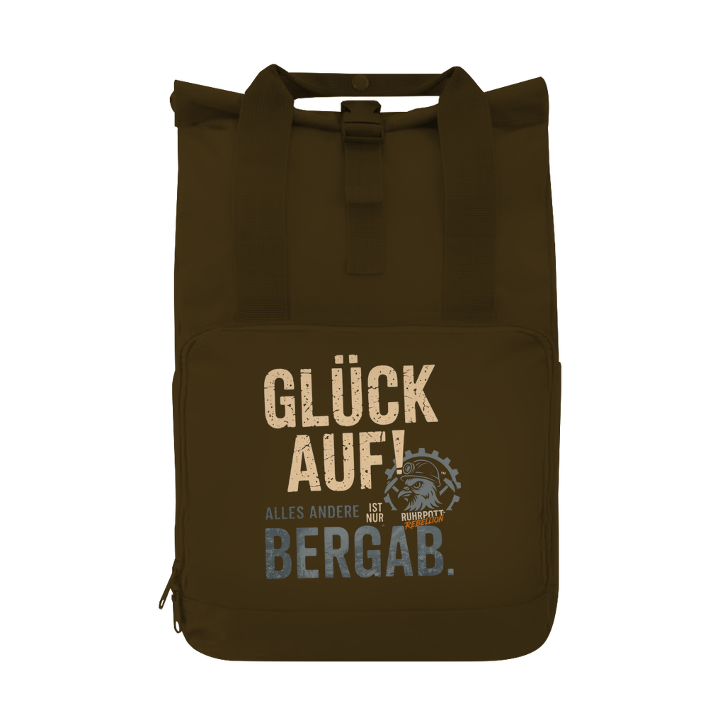 Rucksack Glück Auf! Alles andere ist Bergab