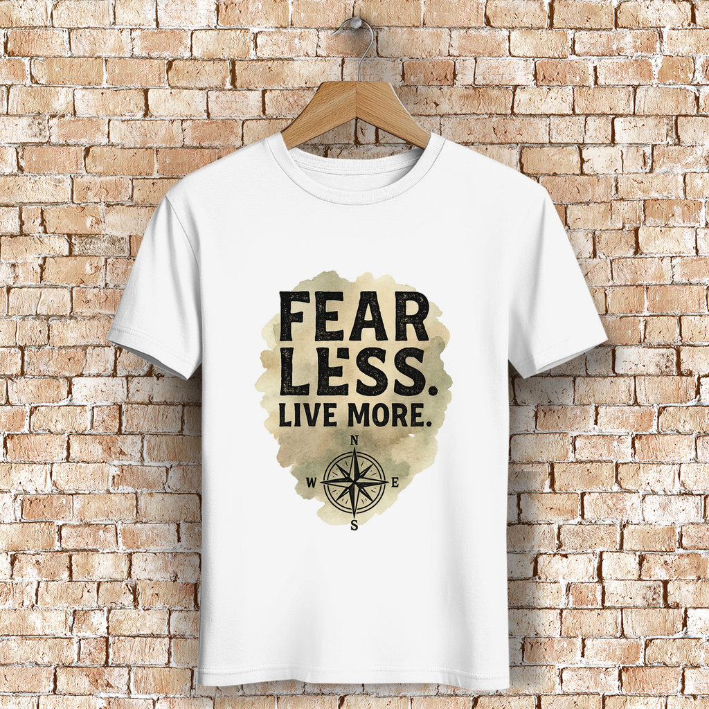 Herren Premium Bio T-Shirt Fear Less. Live More