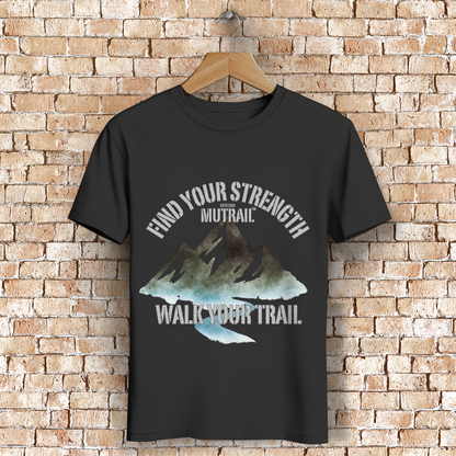 Herren Premium Bio T-Shirt – Find Your Strength, Walk Your Trail