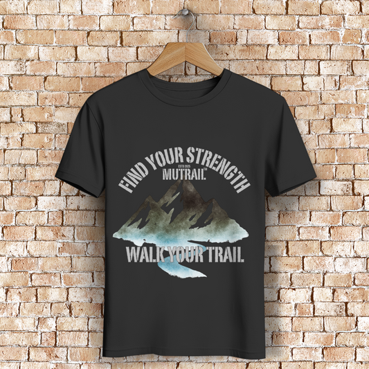 Herren Premium Bio T-Shirt – Find Your Strength, Walk Your Trail