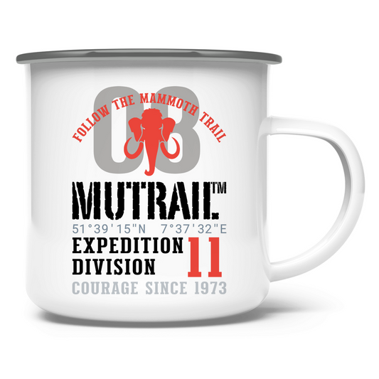 Emaille Tasse Tasse Follow the Mammoth Trail 08