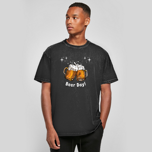 Oversize Washed T-Shirt Beer Day