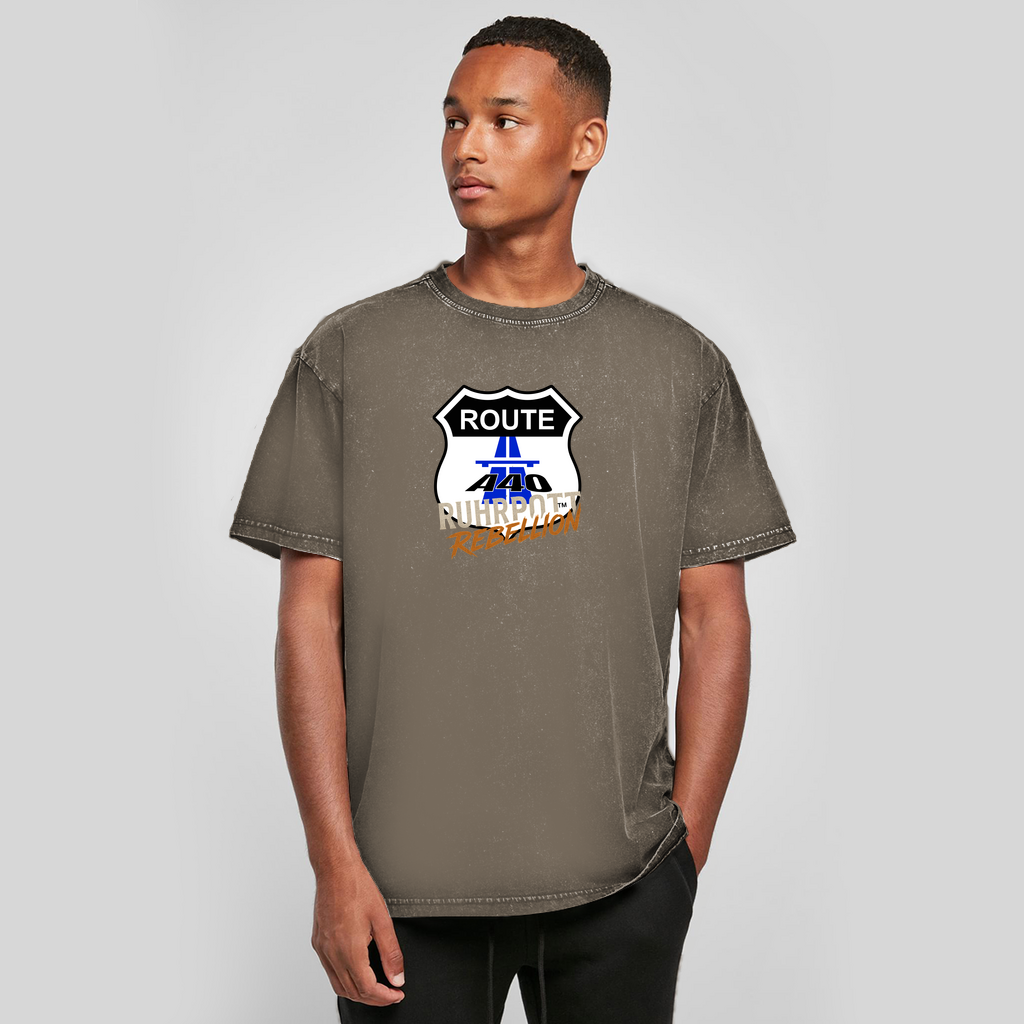 Oversize Washed T-Shirt – Route A40 Ruhrpott Rebellion