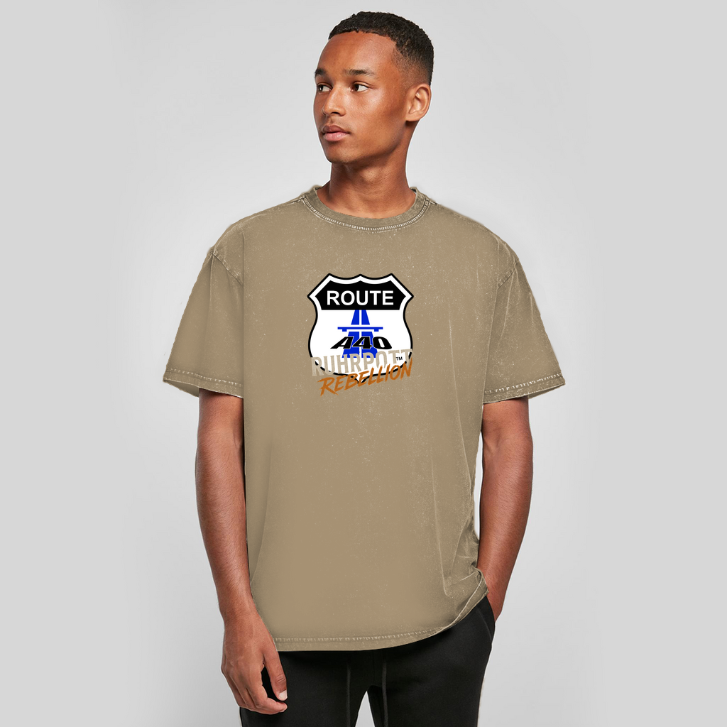 Oversize Washed T-Shirt – Route A40 Ruhrpott Rebellion