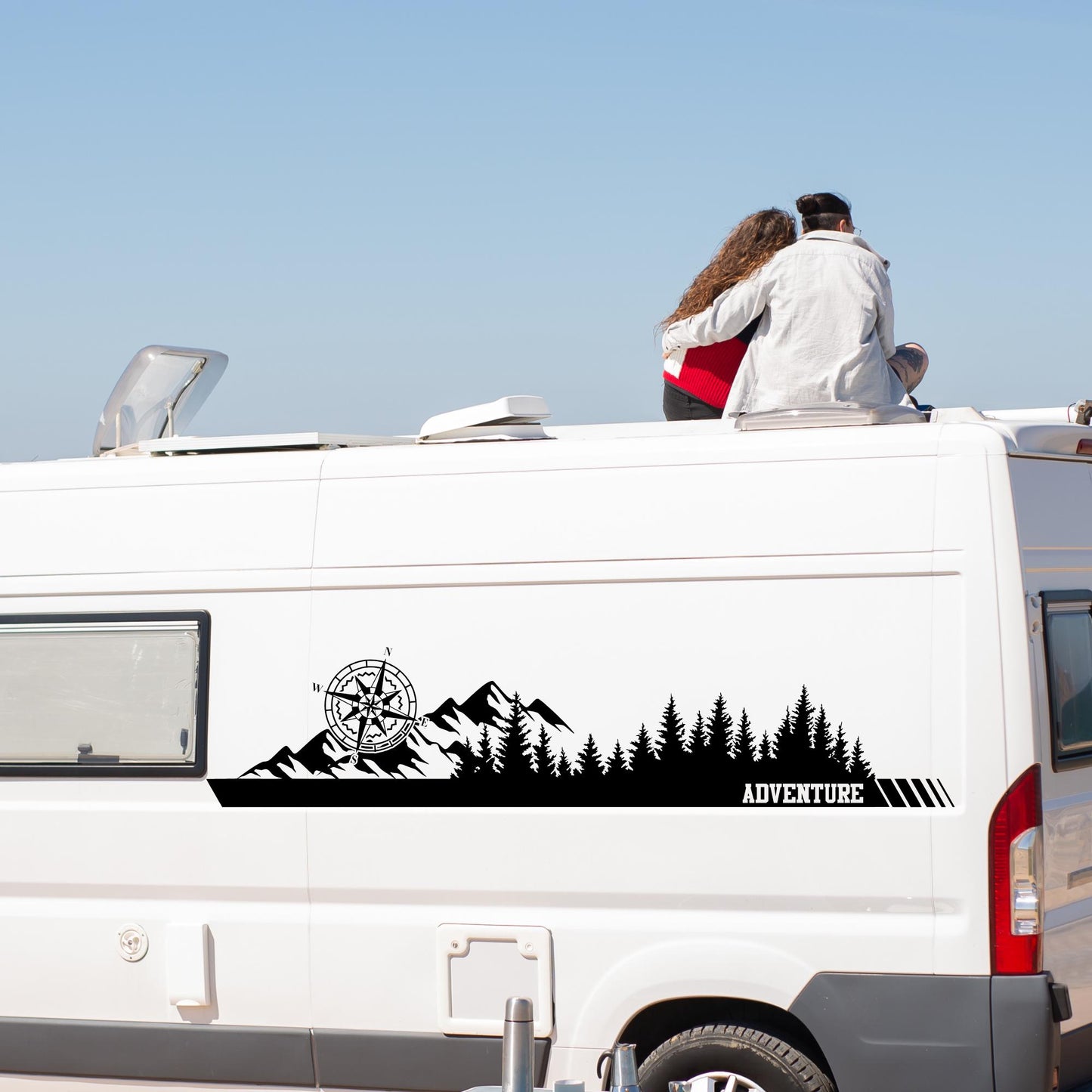 Wetterfester Adventure Aufkleber für Wohnmobil und Camper