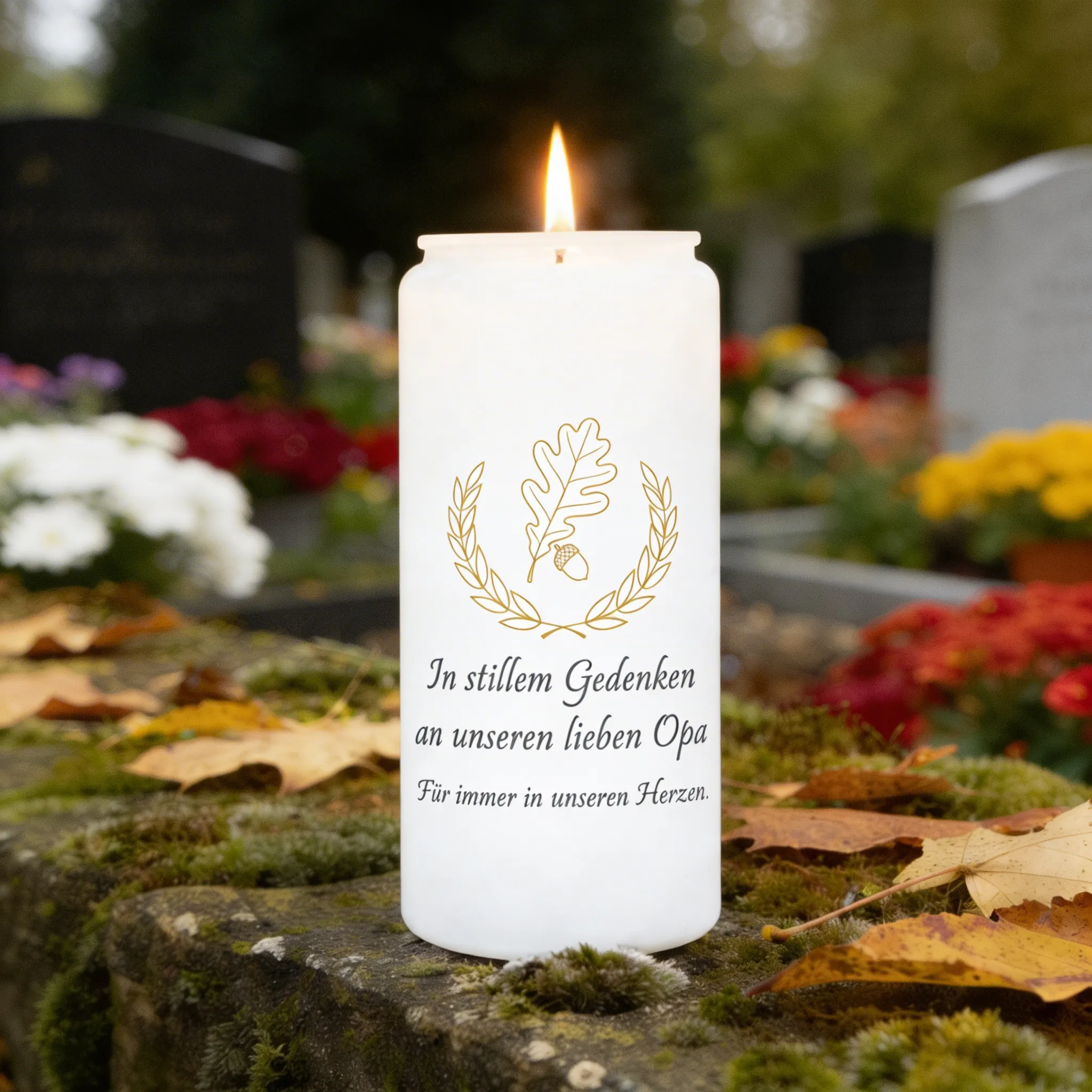 Grabkerzen Aufkleber Opa